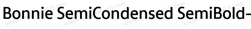 Bonnie SemiCondensed SemiBold字体转换